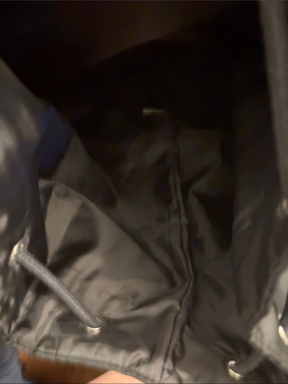 Jimmy Choo Black Nylon Drawstring Backpack - Picture 3 of 3